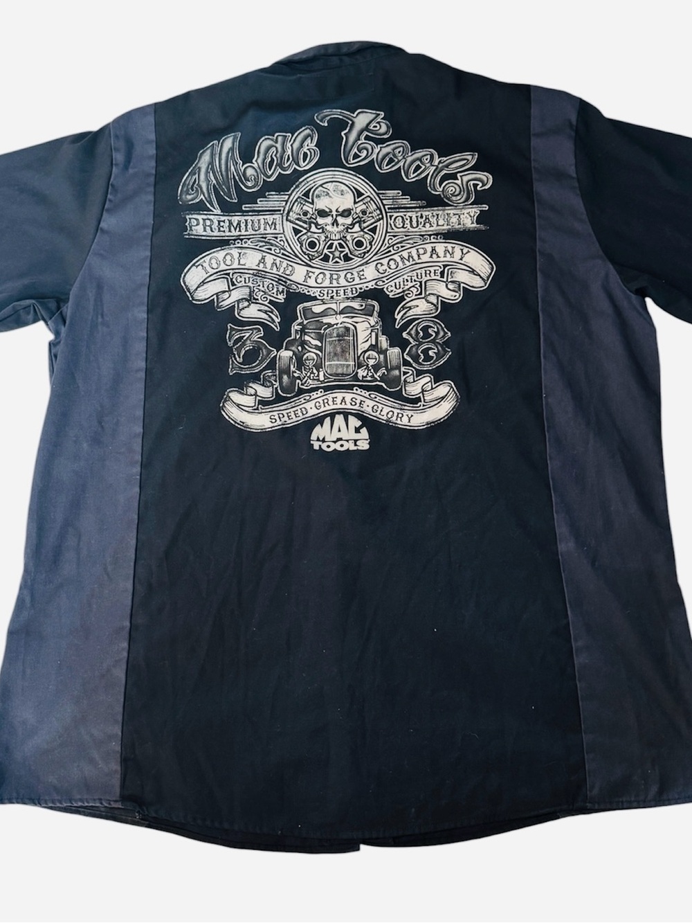 MAC TOOLS Black Short-Sleeve Work Shirt with Graphic Back